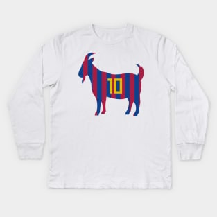 Goat 10 Barcelona Kids Long Sleeve T-Shirt